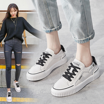 Small white shoes women 2020 spring new explosive Joker shoes trendy shoes women shoes board shoes solid color flat student leather