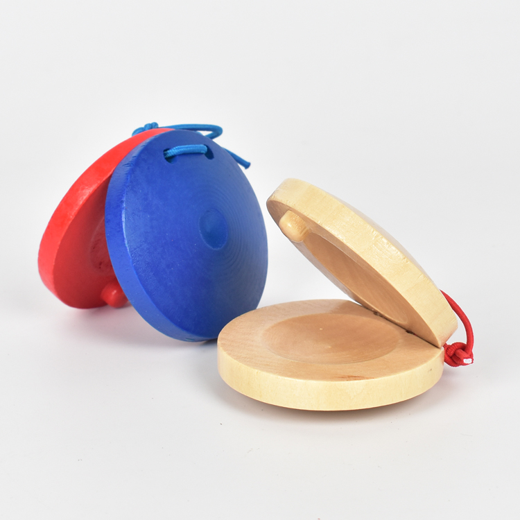 Castanets mẫu giáo nhựa đúc Orff âm nhạc giáo dục sớm đồ chơi trẻ em bộ gõ tròn ban nhảy nhỏ allegro bộ nhạc cụ cho bé