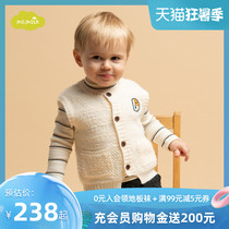 moimoln Small clouds Childrens clothing Boys knitted cardigan spring and summer cute gentleman wind male baby foreign style vest