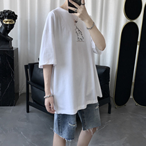 2020 New Summer Original Juku Wind Pure Cotton Short Sleeve T-Shirt Male Tide Card Easy Port Wind Ins Half Sleeve Clothes Man Trend