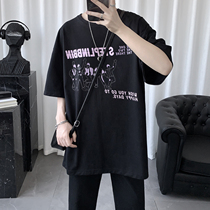 Dark Ensemble Mens Clothing 2020 New Men Short Sleeve T-Shirt Male Tide Cards Trend Easy and Compassionate Oversize Clothing