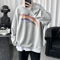 2020 Fall New Plovers Fashion Wins FASHION ROUND COLLAR PRINTED ACROSICO LOOSE 100 LAP CLOTHES STUDENTS