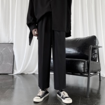 2019 autumn new mens casual pants mens Korean version of the trend wild loose straight trousers drop sense wide leg pants