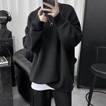 Lazy Wind sweater Mens loose Korean version Trend individuality autumn Winter thickened Round Collar Needlewear mens inn wind