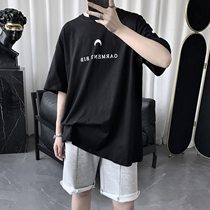 Dark Ensemble Mens Fashion Short Sleeves T-shirt Han Edition Tide Summer Half Sleeve Beat Bottoms Jersey Boy Clothes Loose Tide Cards Summer