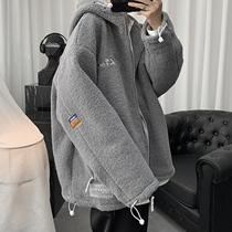 Cotton clothes 2020 New mens winter lamb velvet jacket cotton clothing male tide thickened and lamb wool padded jacket male