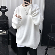 Mens clothing 2021 new round neckline oversize sweater for mens autumn and winter thickened with a hitch of the undershirt