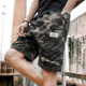 Shorts men's summer camouflage tooling pure cotton men's casual outerwear loose mid-pants trendy brand beach pants five-point pants