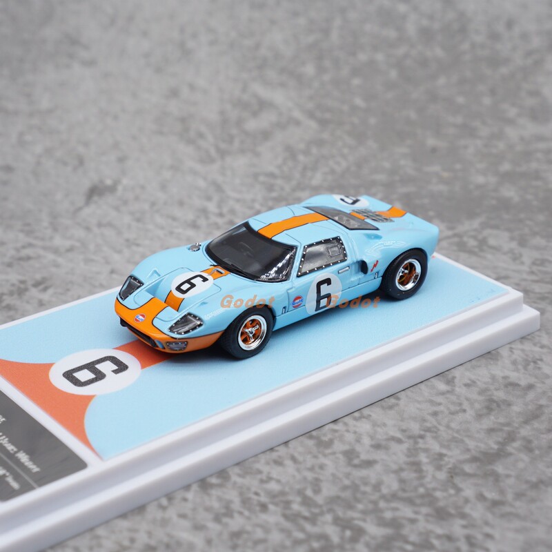New Product with Free Shipping Fy 1:64 Gt40 Mk1 Le Mans Racing Car No. 6 Alloy Model Car Ornament Small Scale