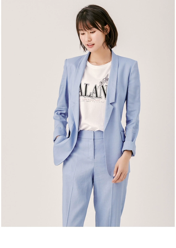Trung tâm mua sắm cùng một đoạn EP Ya Ying mùa xuân mới và mùa hè 2019 của phụ nữ Slim phù hợp với áo khoác túi màu đối xứng 1129A - Business Suit