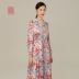 Trung Quốc Yaying của phụ nữ lụa ren hoa áo sơ mi sơn dầu áo dài 2021 mùa hè mới 4525A - Sản phẩm HOT