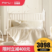 ForU Rome baby bedding seven-piece set Cotton baby quilt set three-dimensional lace counter with the same