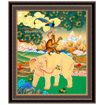 Embroidery auspicious and gas four Ruitu elephant point diamond cross stitch Tibetan Thangka auspicious four treasure Diamond painting full of diamonds