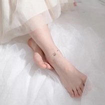 MICY sterling silver s925 anklets female Japanese style simple Bell sweet light beads bean cute round foot jewelry