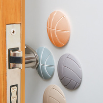 Door back handle anti-collision wall sticker Wall protection silicone fingerprint lock Wall against the wall Anti-bump sticker Buffer pad Door sticker