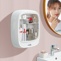 Wall-mounted skin care product storage box dustproof and waterproof bathroom wash table finishing non-perforated lipstick cosmetics rack