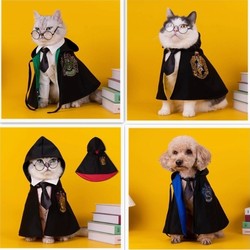 Harry Potter Internet-Famous Cat Clothes Pet Cape Magic Academy Dog Cape Small Dog Pet Shawl