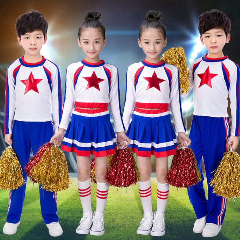Children's cheerleading costumes female performance dance primary school students kindergarten dance performance dance sports meeting cheerleading