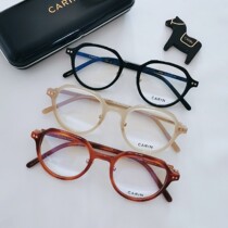 21 new original single CARIN xiuzhi with the same Jules plate glasses frame flat mirror tortoiseshell milk tea color men and women