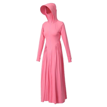 Ice silk sunscreen long full body womens 2024 new summer anti-UV slim fit breathable sunscreen skirt