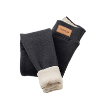 Dark gray leggings for womens outer wear 2024 new autumn and winter high waist elastic large size plus velvet thickened warm cotton pants