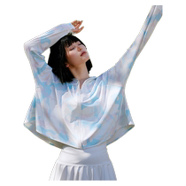 Ice silk hooded sun protection clothing for women 2024 new summer outdoor thin anti-UV skin clothing short sun protection clothing