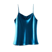 Acetate satin camisole womens summer outer wear 2024 new summer loose short style inner back beautiful ice silk top