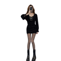 Black stockings with bare legs womens autumn and winter outer wear naked and sexy fake translucent one-piece translucent plus velvet bottoming pantyhose