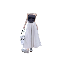 Ice silk Yamamoto culottes for women 2024 new summer thin high-waisted drape slim and small casual skirt culottes