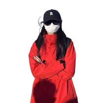 Red outdoor jacket for women autumn and winter 2024 new three-in-one western Sichuan travel couple mountaineering jacket