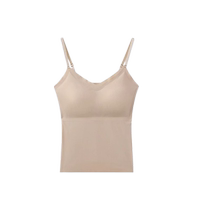 Camisole with breast pads for womens summer outer wear V-neck beautiful back bra all-in-one underwear with bottoming tube top