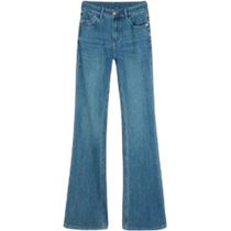 Narrow-fit micro-flared jeans for women 2024 new autumn style small high-waist slim and drapey straight-leg wide-leg flared trousers