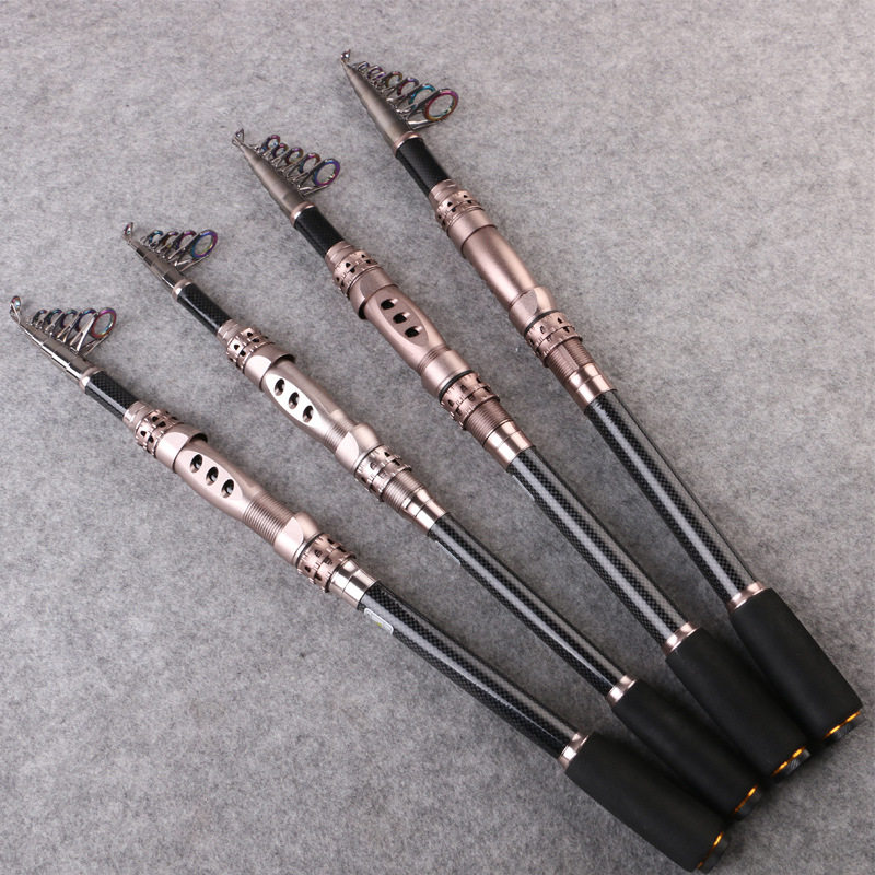 Carbon far-throw sea fishing rod fish rod ultra-hard ultra-light short-cut sea rod mini-pocket fishing rod ultra-short portable rod