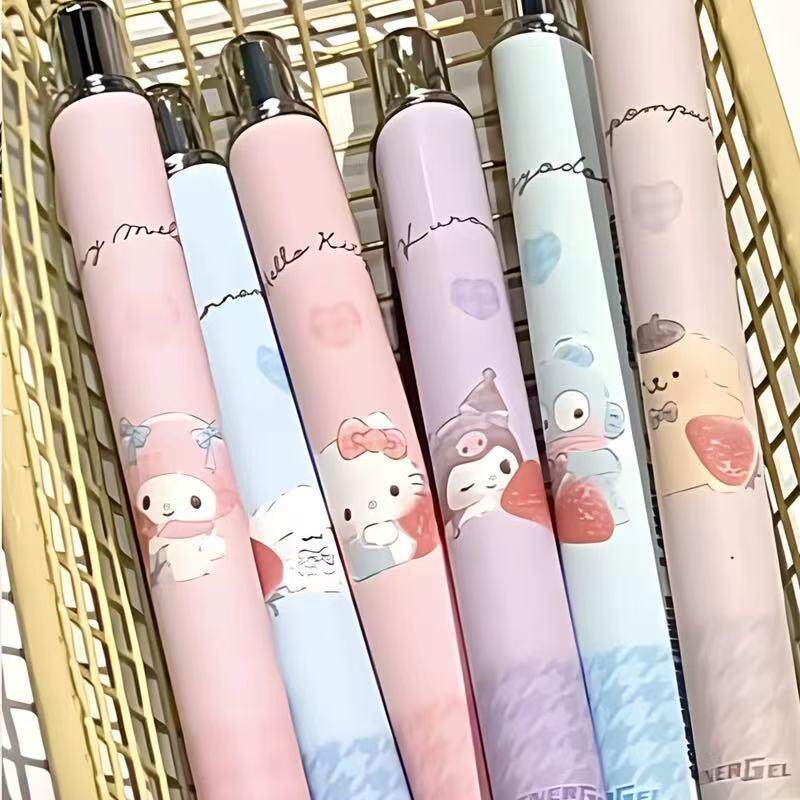 日本Pentel派通bln75三丽鸥千鸟格限凯蒂猫美乐蒂黑速干中性笔0.5