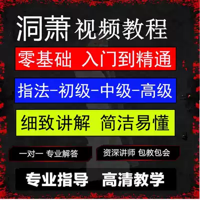 Dongxiao film tutorial starts from zero to learn blowing film Dongxiao teaching film introductory self-study Zero Foundation complete set