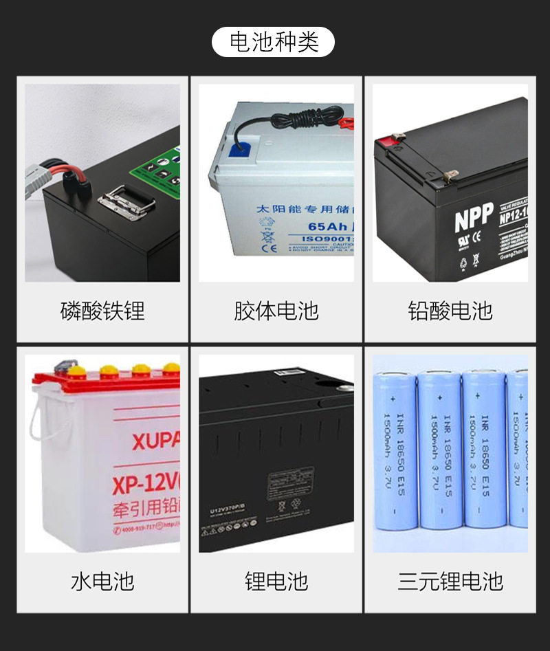 Зарядное устройство 太阳能控制器智能全自动充电12v24v36v48v60v冲锂电池通用充电器