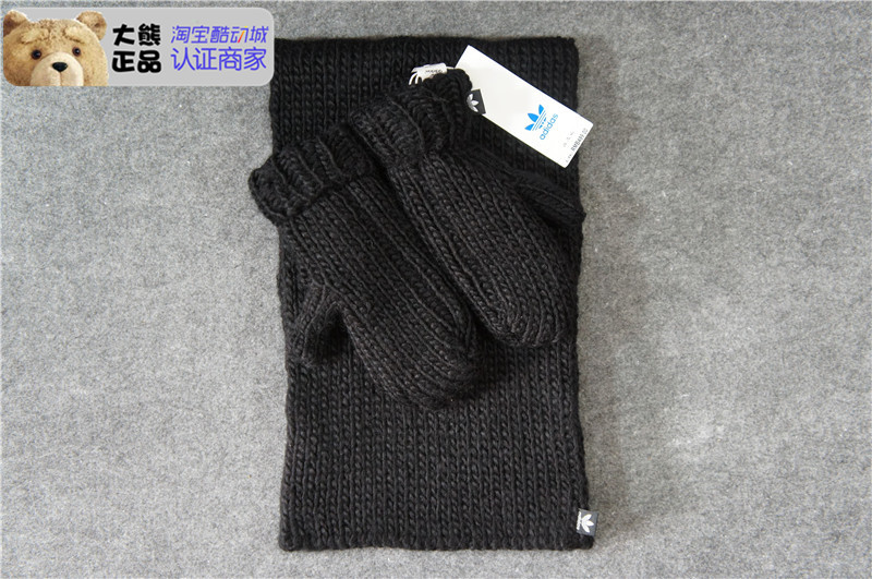 Bộ đếm chính hãng Adi Clover Sports Casual Winter Cặp đôi Bib Bib Set AY9041 AY9042 	khăn ống đa năng cho nữ