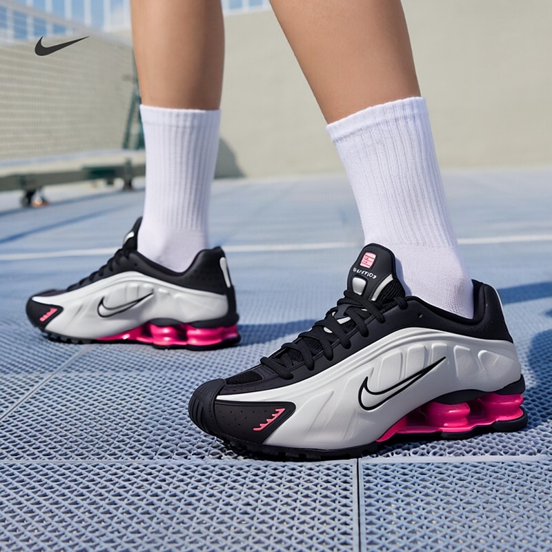 Nike Women's Shox R4 Retro Air-Cushioned Sports Shoes Training Running Shoes Ar3565-012