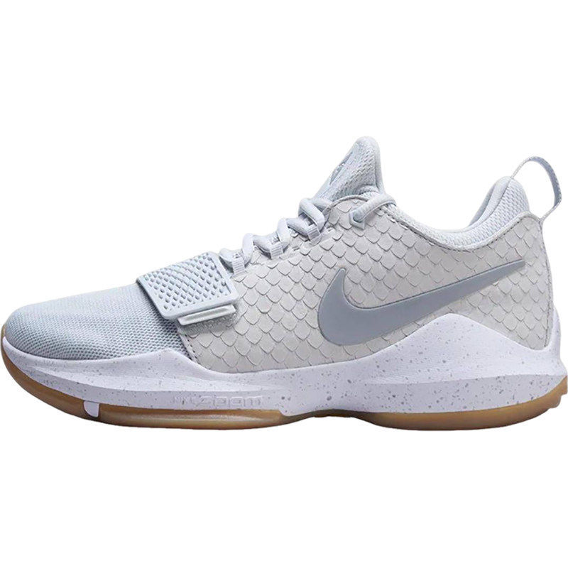Nike/Nike Official Genuine Pg1Ep New Men's Gray and White Fitted Anti-Twist Basketball Shoes Iv2869-008