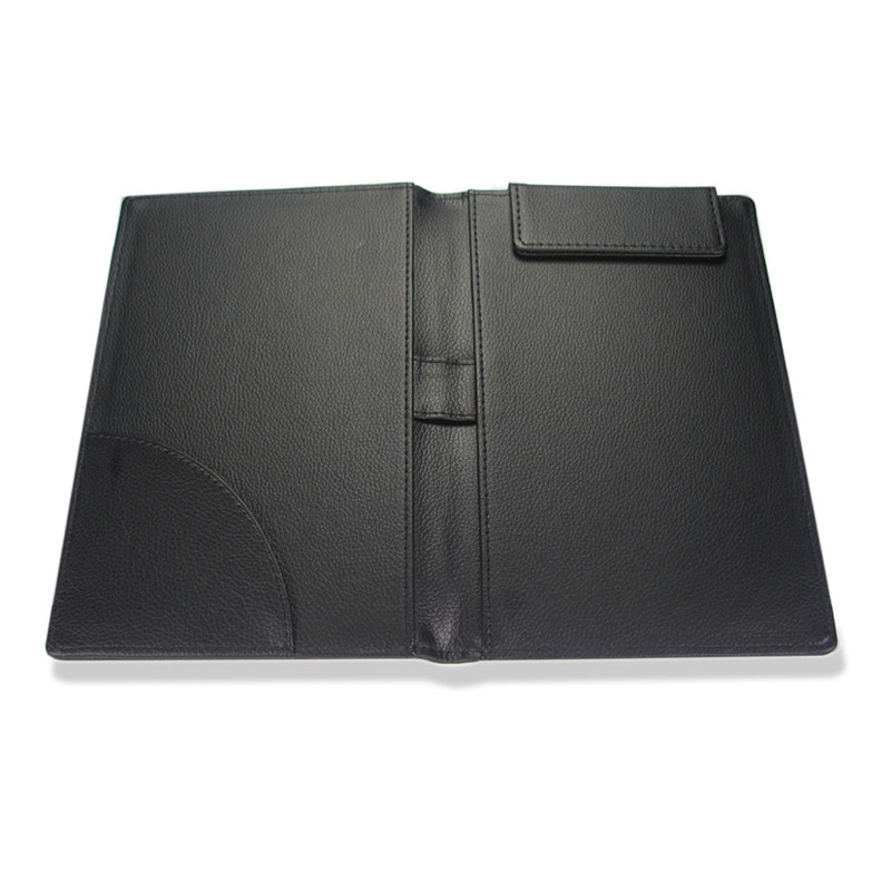 High-end Leather Collection Silver Clips Bill Notes Clip Wine Water Single Hotel Supplies KTV Hotel Pay Clip Customised Logo