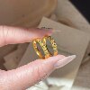 Tianjue Jewelry Hello Kitty kt cat gold ring cute kitten fortune ring pure gold 999