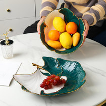 Creative light extravaganza Feng Shui Fruits Pan Luxurious Swing Nordic Living Room Tea Table Tennis Red Candy Basin Home minimalist snack tray