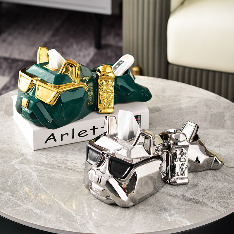 Creative Nordic Red Modern minimal extraction toilet box high-grade light luxury extraction toilet box household living room