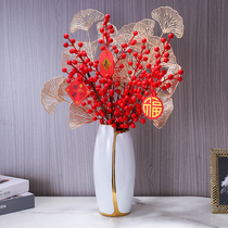Red Fruits Hair Chaeberries Red Berries Fruit Red Berries Flowers Light Lavish Ceramic Vases Flower Art Pendulum with Dining Room Table Jo to Wedding Celebration