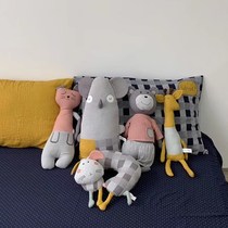 Ins nordic cotton cute animal doll baby hand doll comfort toy children's room decoration photo props