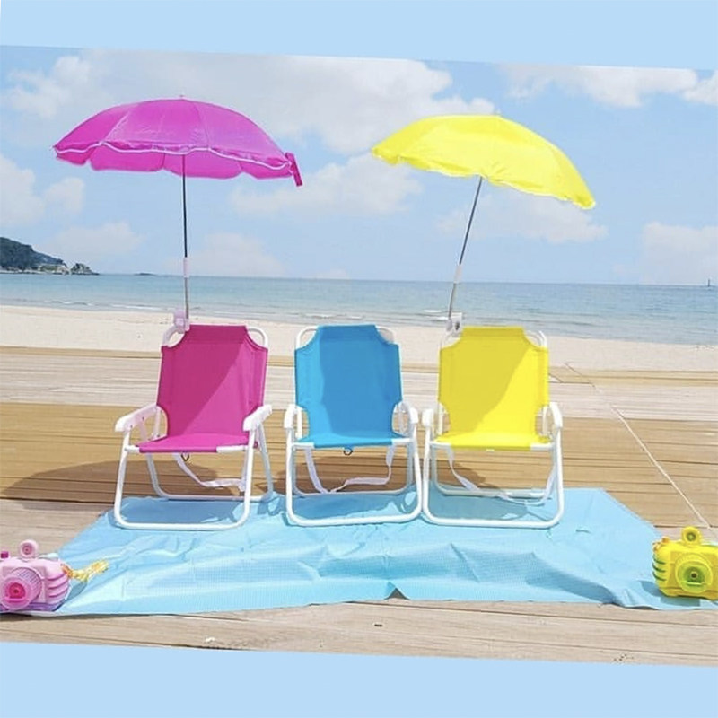 ins Nordic Wind South Korea same-style children's folding beach chairs with beach umbrellas Multi-functional portable outdoor chair