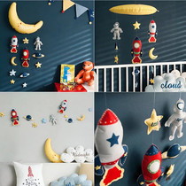 Ins nordic style south Korea chic wind and cloud balloon star wall decoration moon rocket astronaut pendant DIY pendant