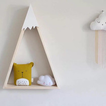 ins Nordic wind wooden snow mountain Triangle House shelf childrens room wall decoration wall decoration photo props
