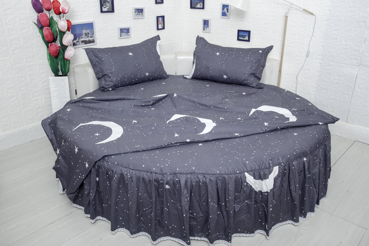 Tùy chỉnh giường tròn giường ngủ giường ngủ giường ngủ giường tròn khách sạn cotton tròn giường ga gối tròn giường bốn bộ mua chăn ga gối đệm