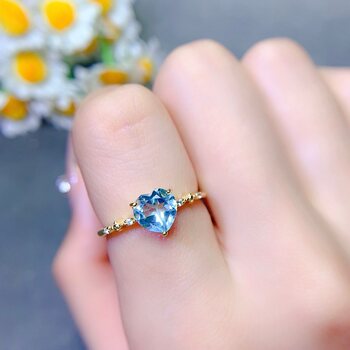 Natural topaz ring